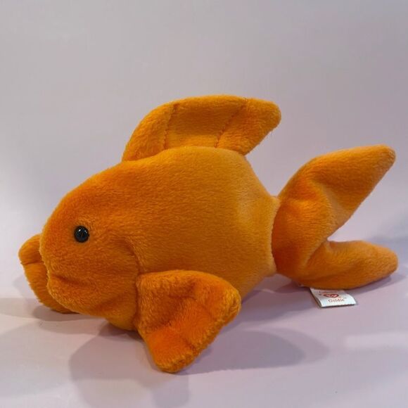 1993 Ty Original Beanie Baby Goldie the Goldfish PVC Pellets Great Used Conditio - Picture 1 of 7